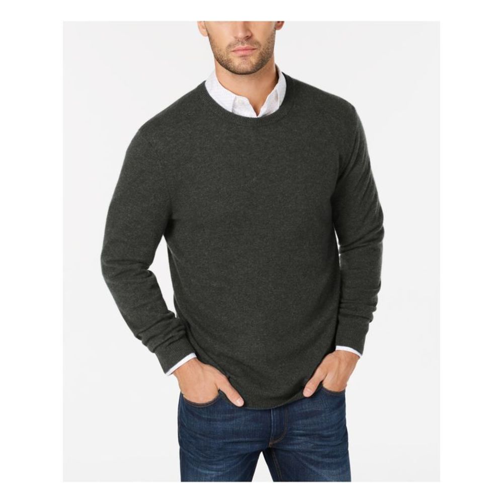 CLUBROOM Mens Gray Crew Neck Classic Fit Pullover Sweater M